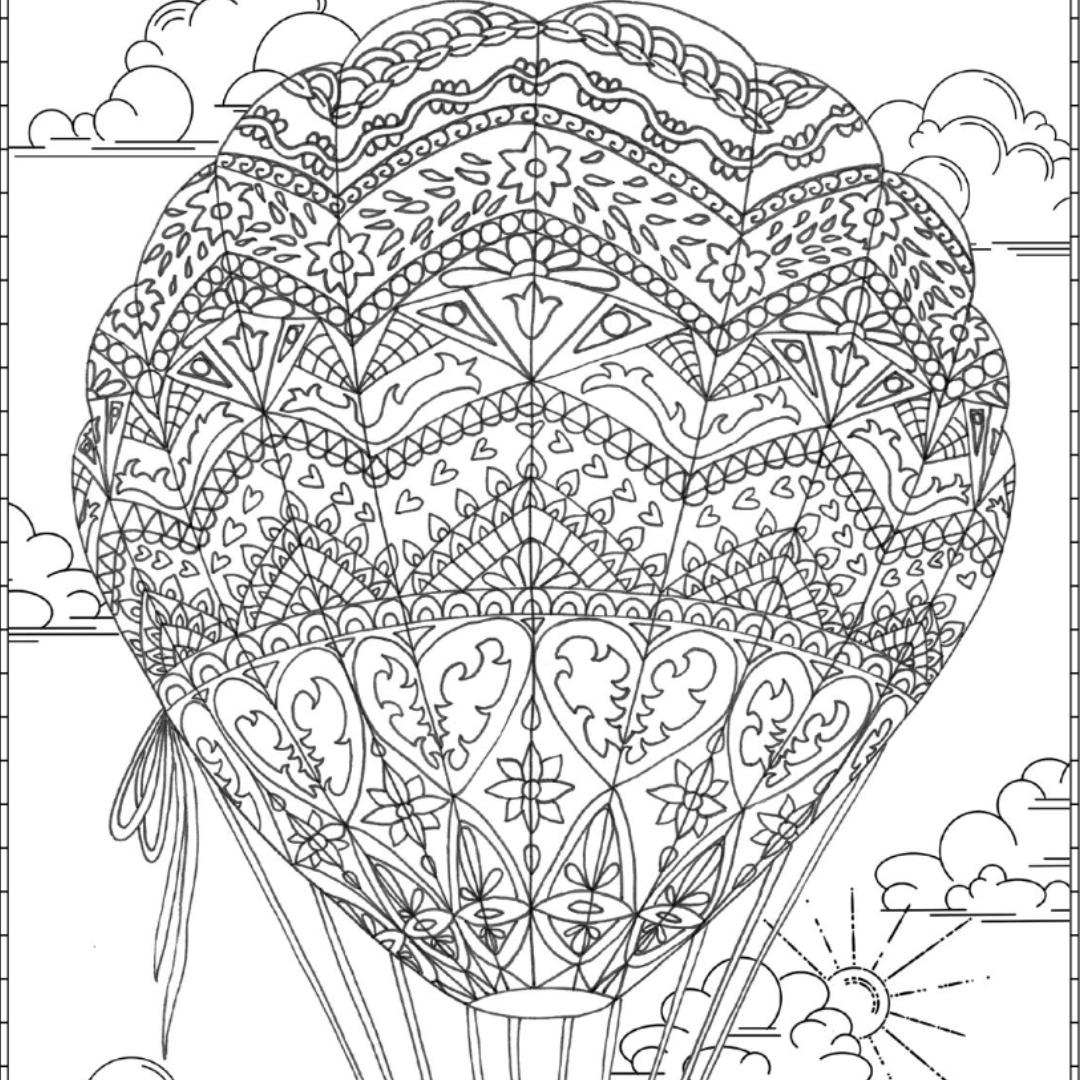 Hot Air Balloon Colouring Page – Castle Arts hot-air-balloon-colouring-page-castle-arts