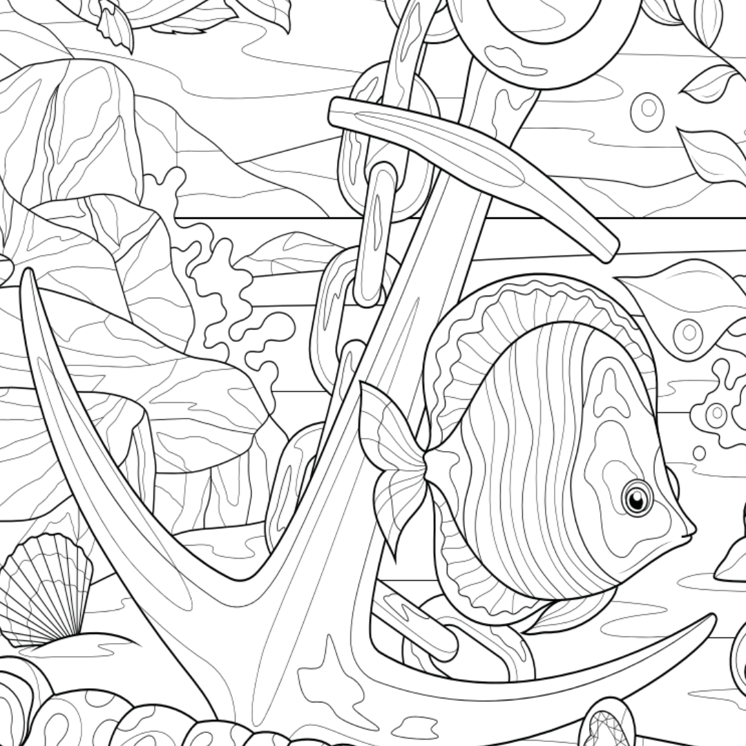 Ocean Adventure Colouring Page – Castle Arts