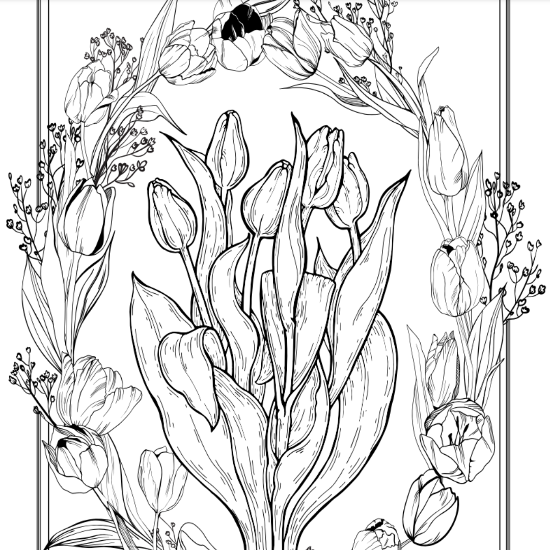 spring-tulips-colouring-page-spring-flowers-castle-arts