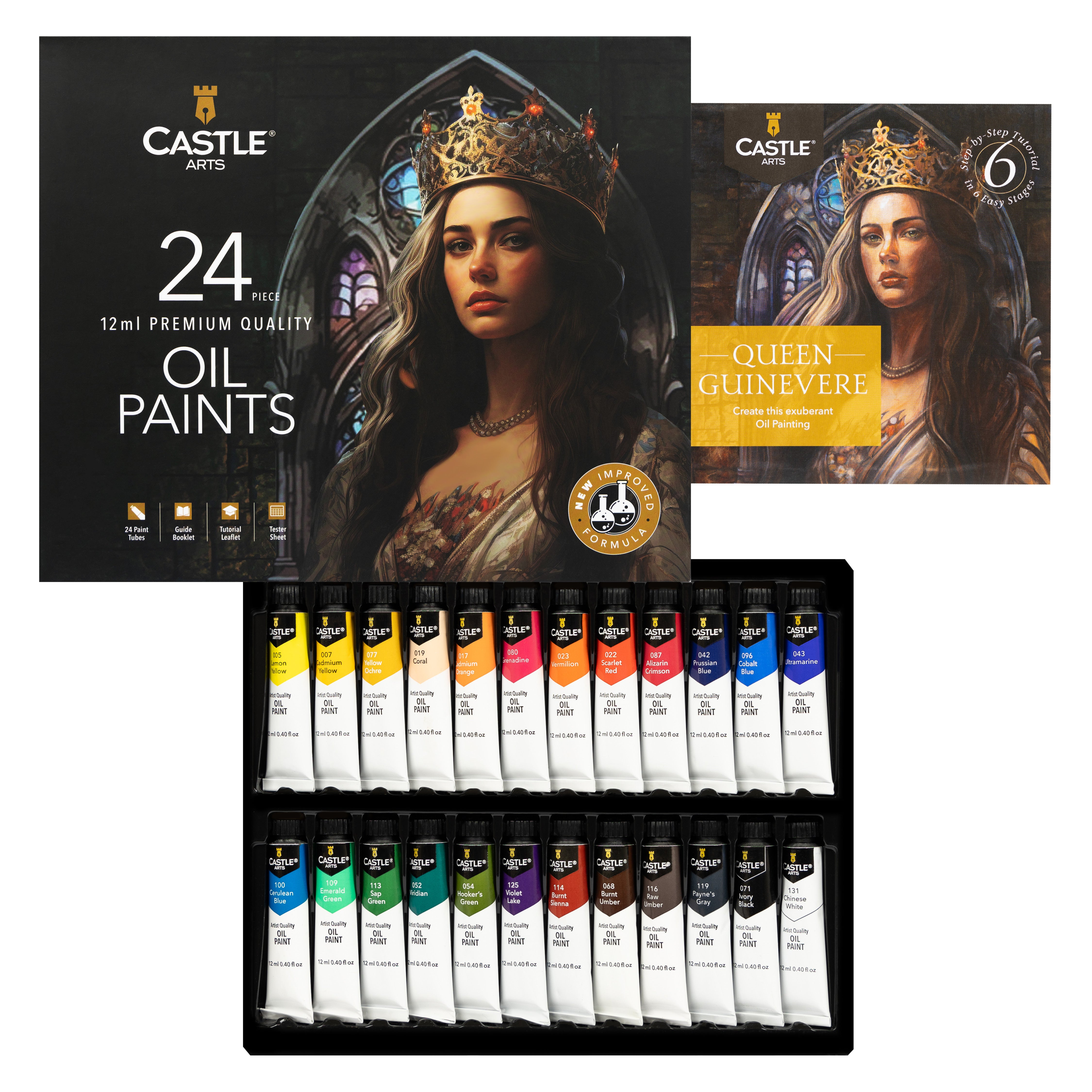 24 Piece Oil Paint Set