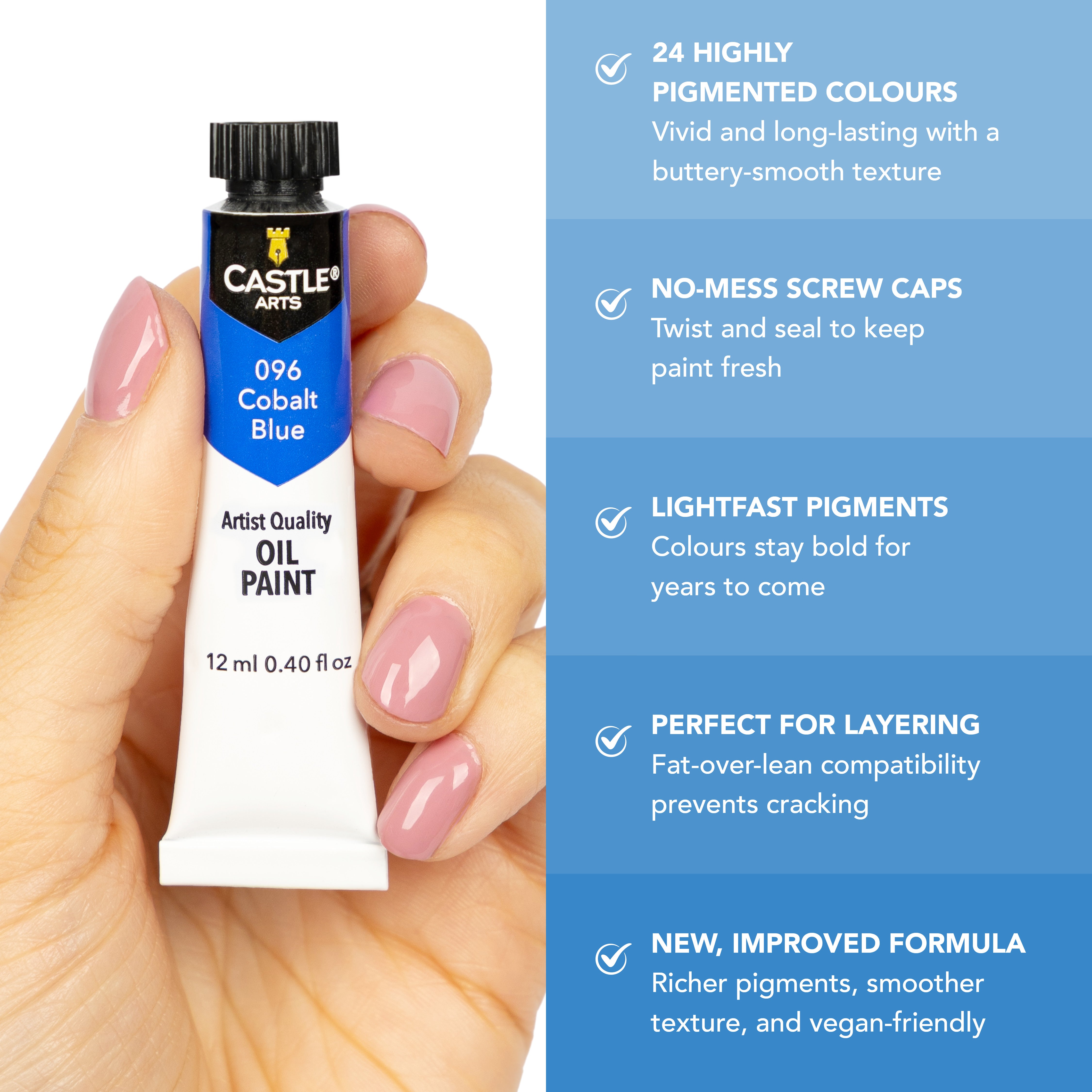 24 Piece Oil Paint Set
