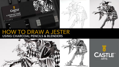 How to Draw a Jester Using Charcoal Pencils & Blenders