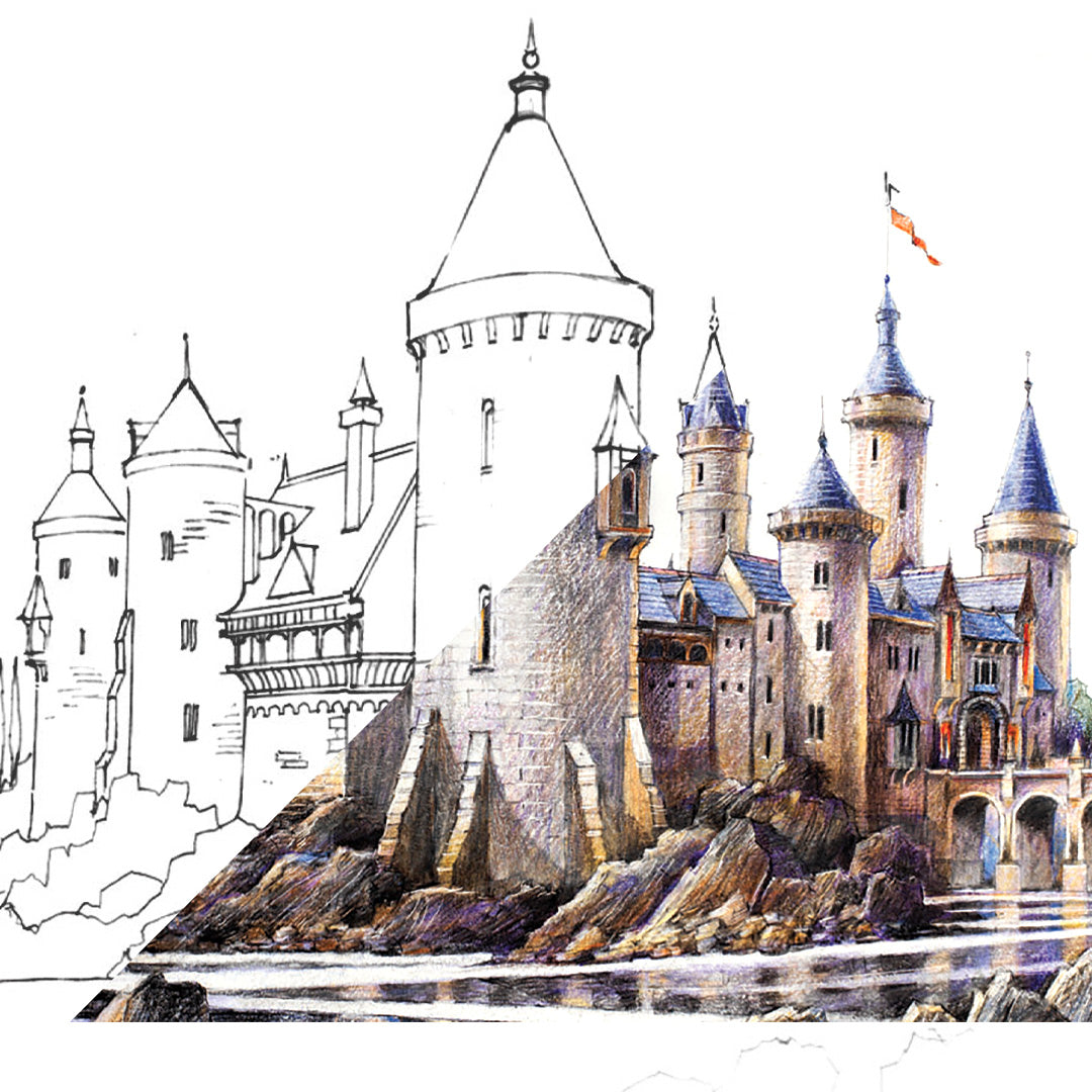 Castle | 120 Piece Coloured Pencil Set in Display Tin