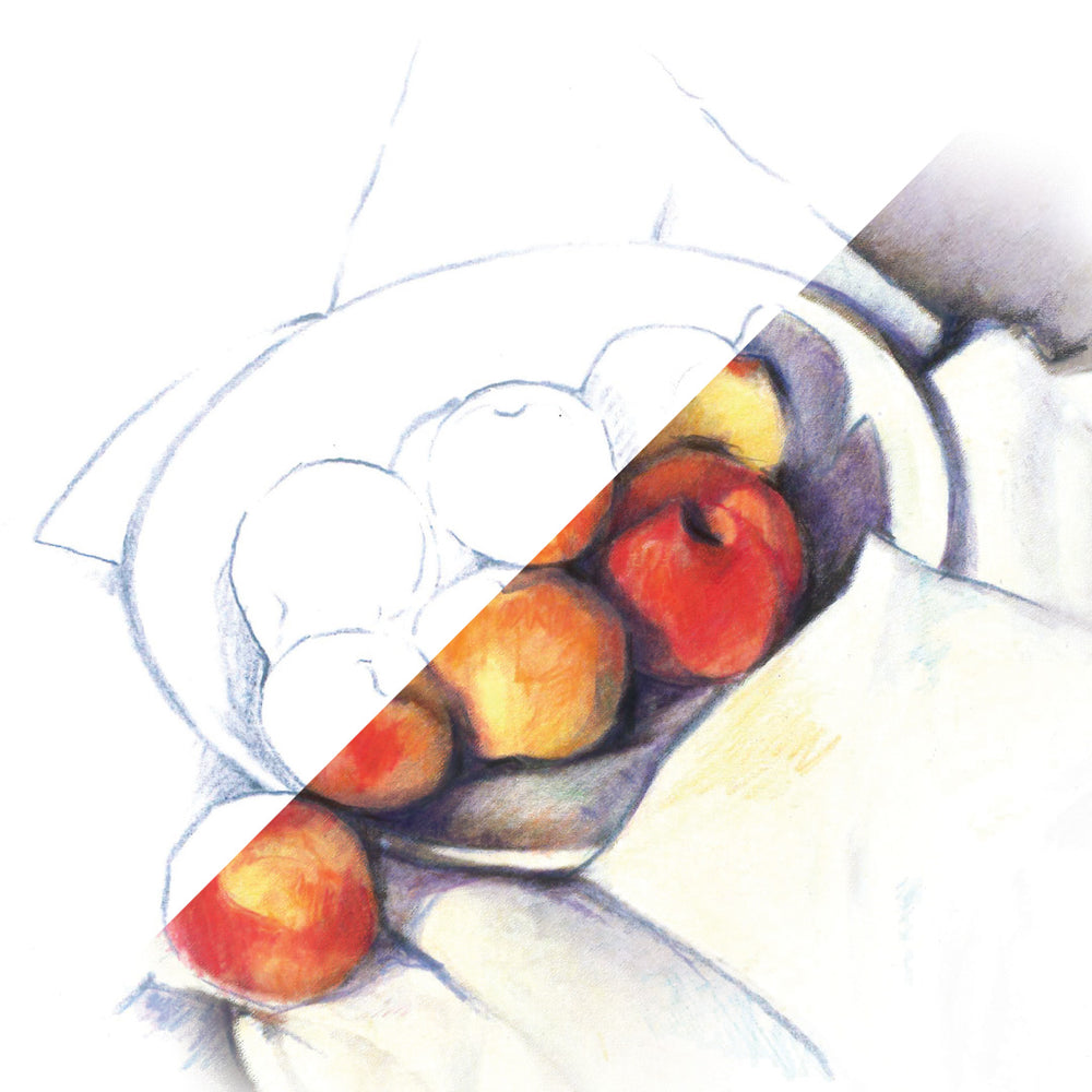 Dish of Apples 24 Piece Cezanne Coloured Pencil Set Castle Arts