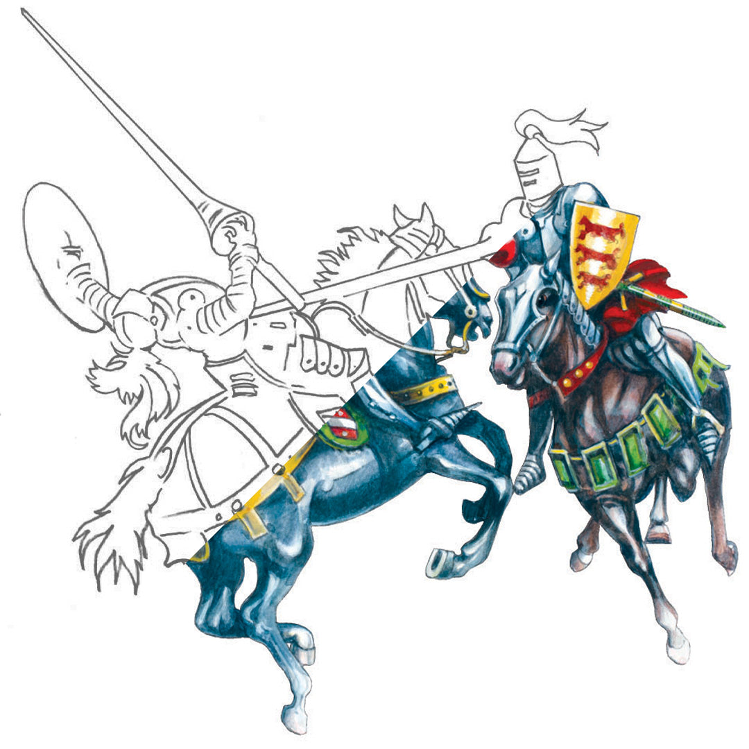 Jousting Knights | 24 Piece Watercolour Brush Pen Set