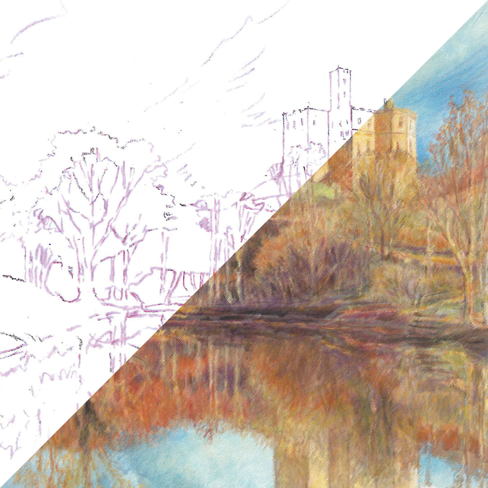 Landscape 24 Piece Landscape Coloured Pencil Set Castle Arts