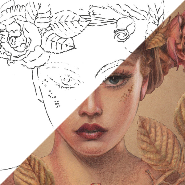 Portrait 24 Piece Portrait Watercolour Pencil Set Castle Arts