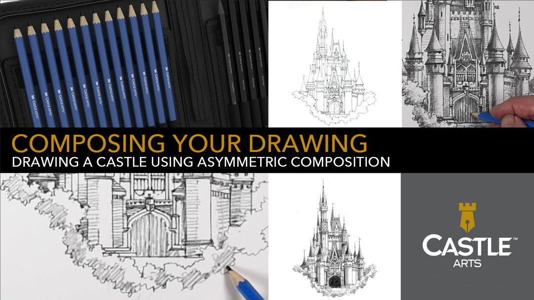 How to Draw | Asymmetric Composition with Graphite Pencils