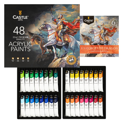 48 Pièces Peintures Acryliques Régler