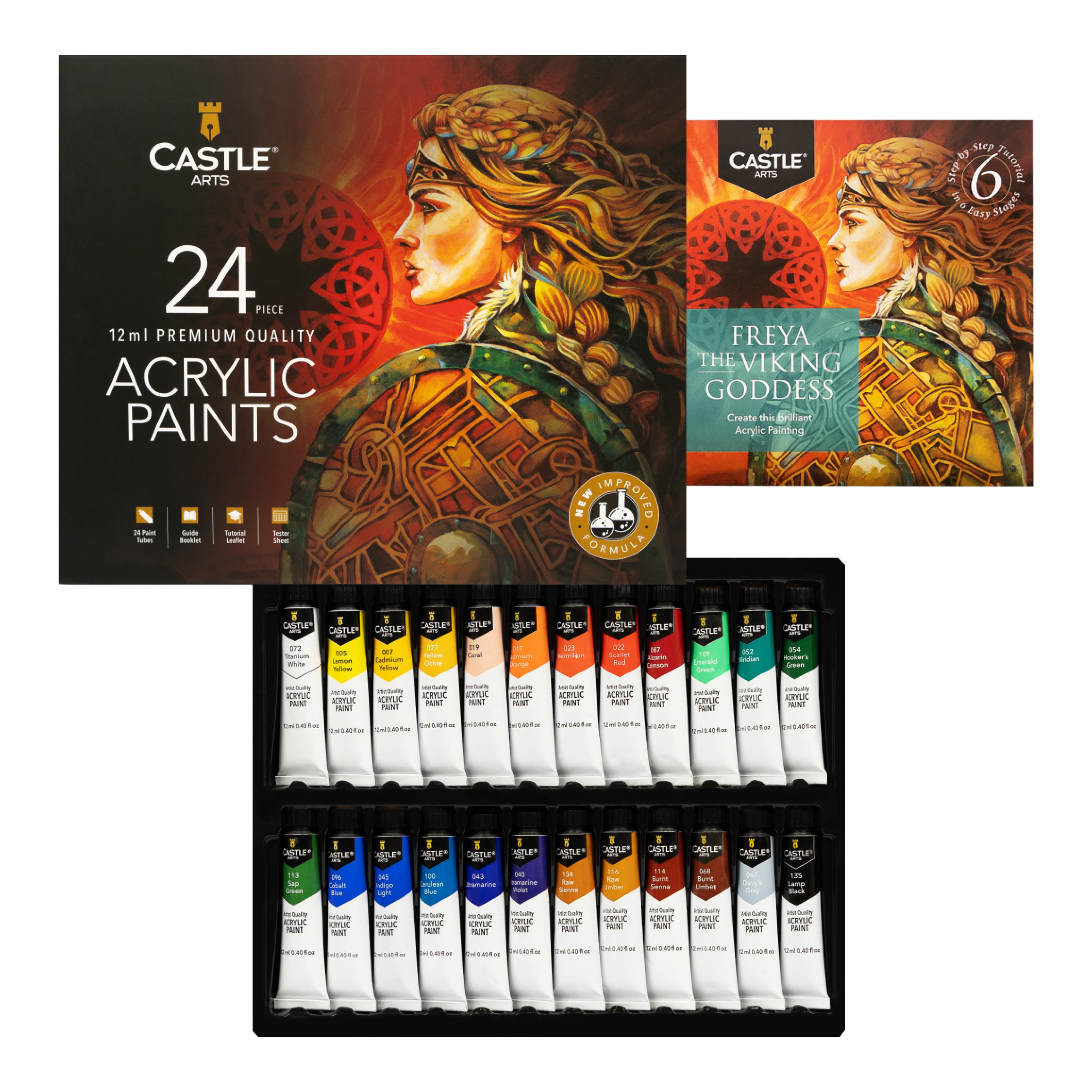 24 kusová sada akrylové barvy