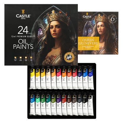 24 Piece Oil Paint Set