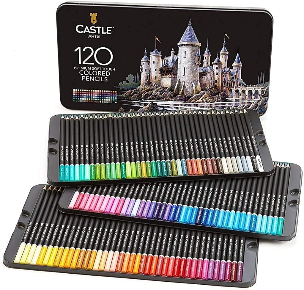 Castle Arts 120 Piece Coloured Pencil Set in Display Tin – Castle