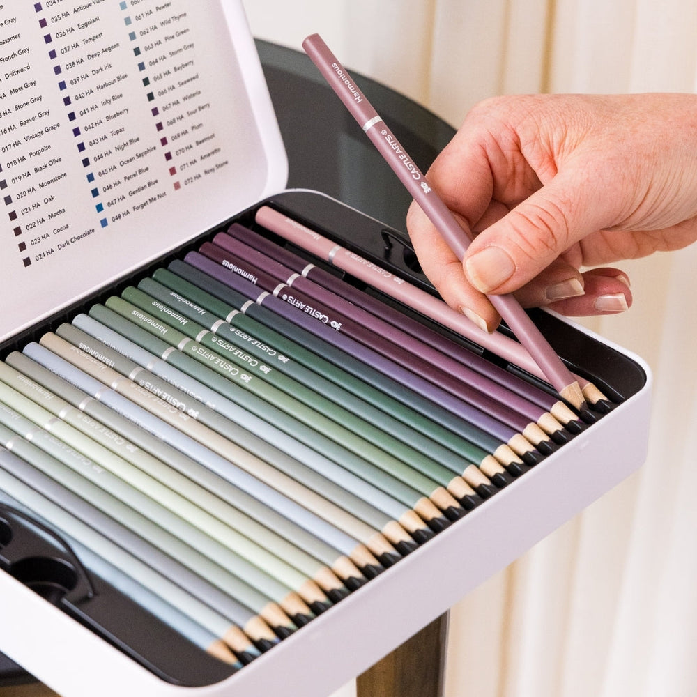72 Piece Harmonious Coloured Pencil Set Tin – Castle Arts