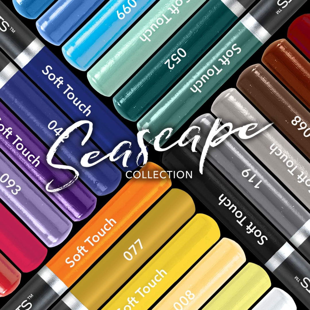 48 Piece Seascape & Monet Coloured Pencils Palette Bundle