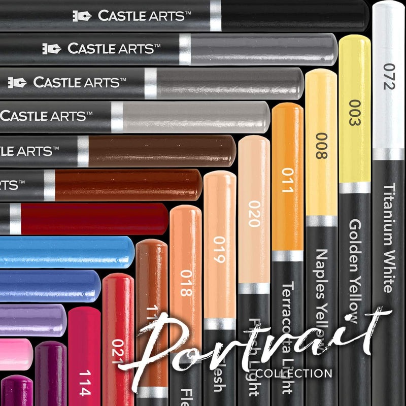 48 Piece Portrait & Seascape Coloured Pencils Palette Bundle