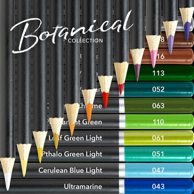 48 Piece Seascape & Botanical Coloured Pencils Palette Bundle