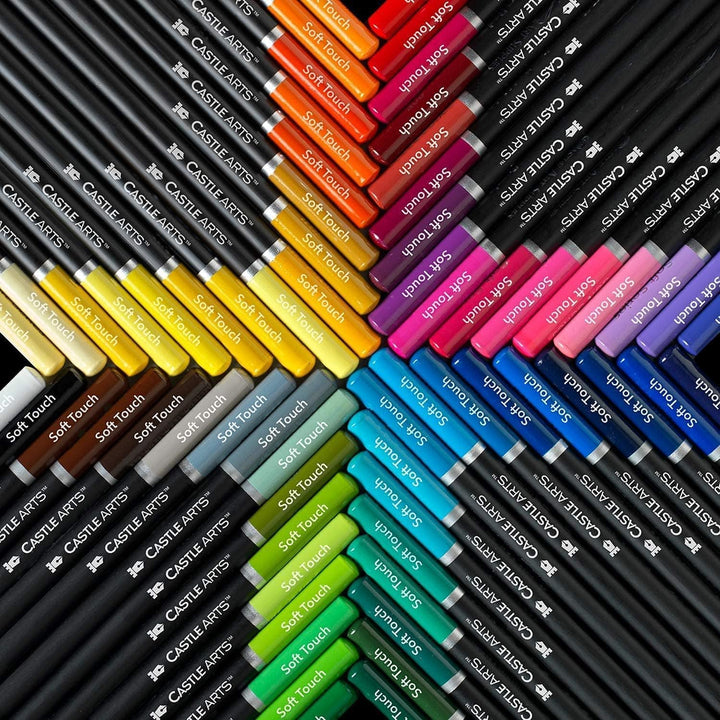 120 Piece Coloured Pencil Tin Set & 2 Sketchbooks Artist Bundle