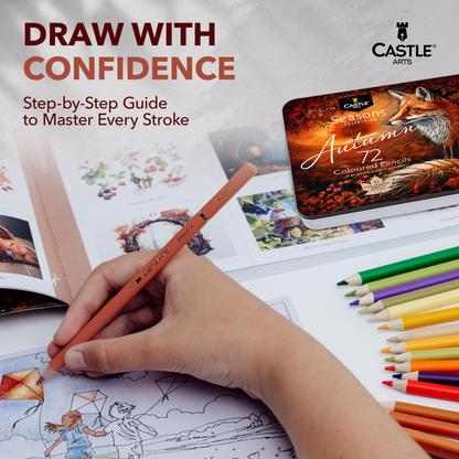 72 Piece Autumn Coloured Pencil Set in Display Tin