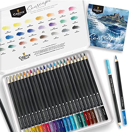 24 Piece Seascape Coloured Pencil Set in Display Tin
