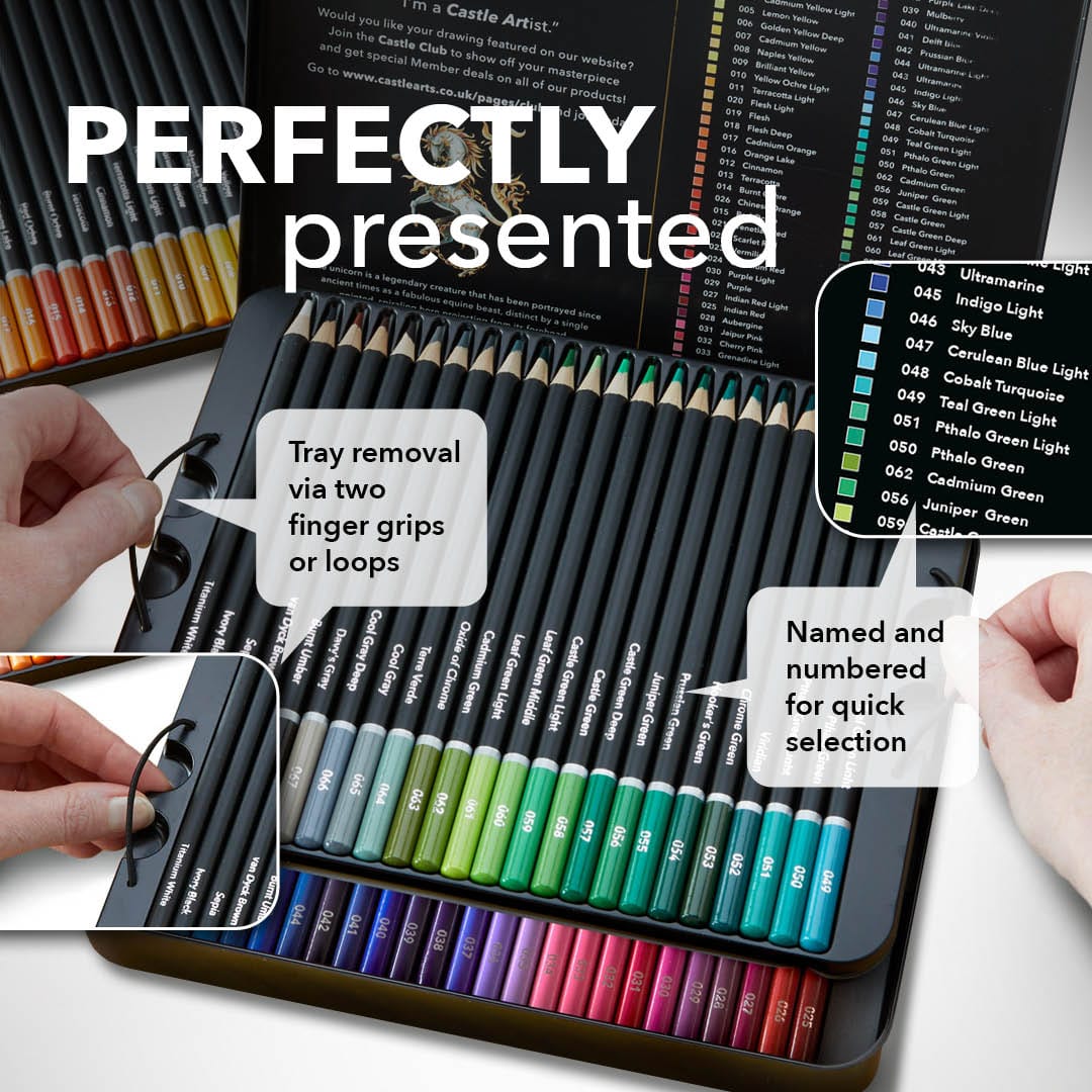 72 Piece Coloured Pencil Set in Display Tin