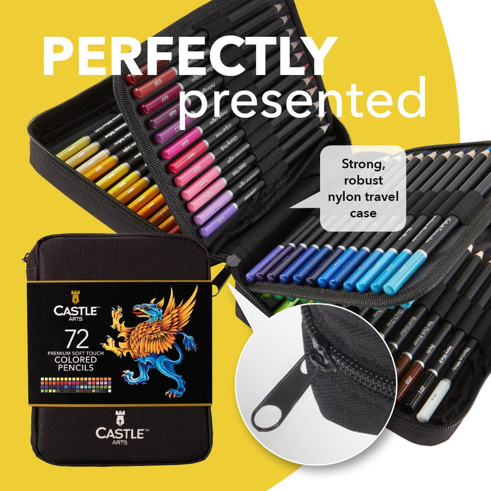 Castle Arts Metallic Colored Pencil Sets, Smooth Iridescent Color