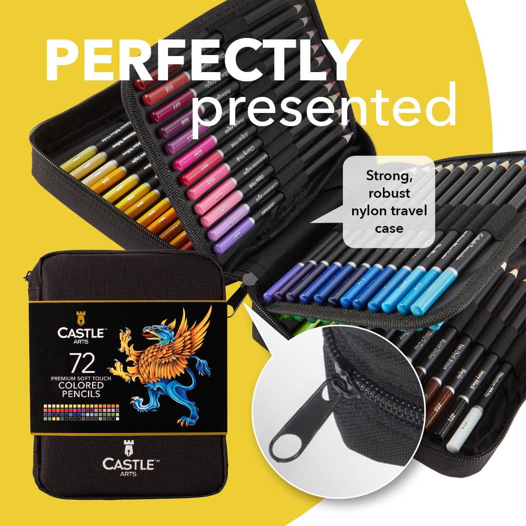 Castle Art Supplies 120 Colored Pencils + Sketchbooks Bundle | Premium  Adult Coloring Pencils with Convenient Zip Case Plus Drawing Paper |  Perfect