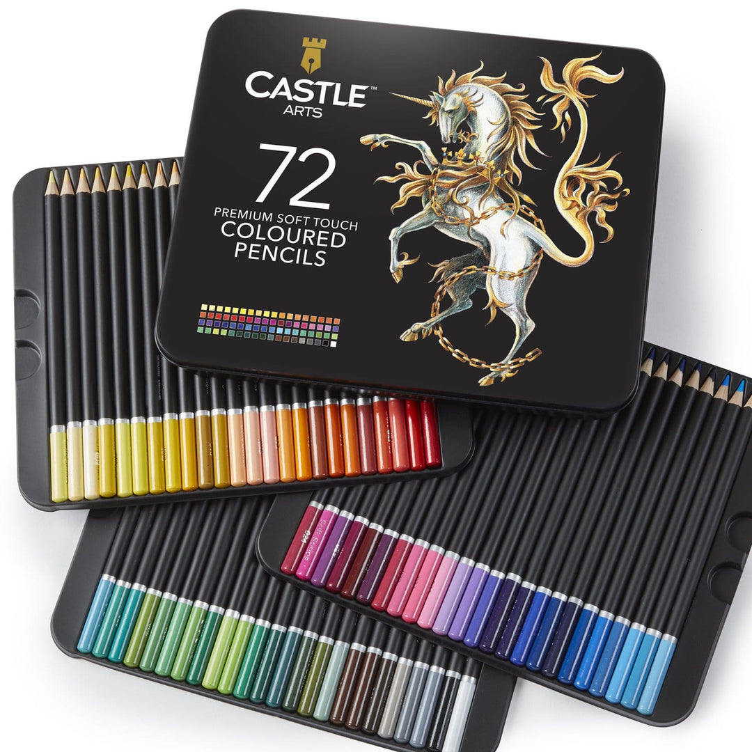 Castle Art Supplies Gold Standard 72 Colored Pencils Set