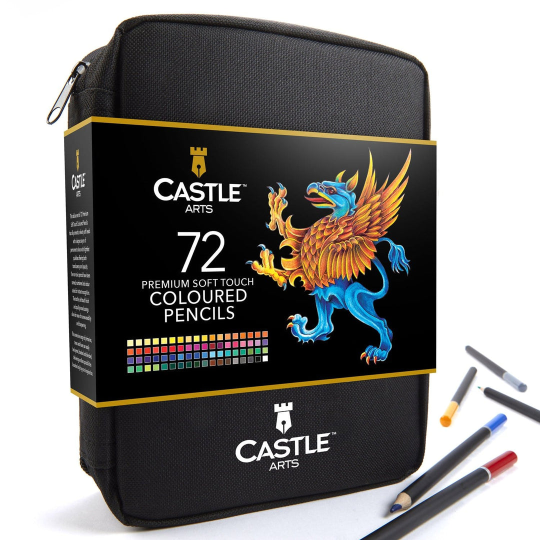 Castle Art Supplies 48 Piece Metallic Colored Pencil Set | 48 Shimmering  Shades with Wax Cores for Professional, Adult Artists and Colorists 