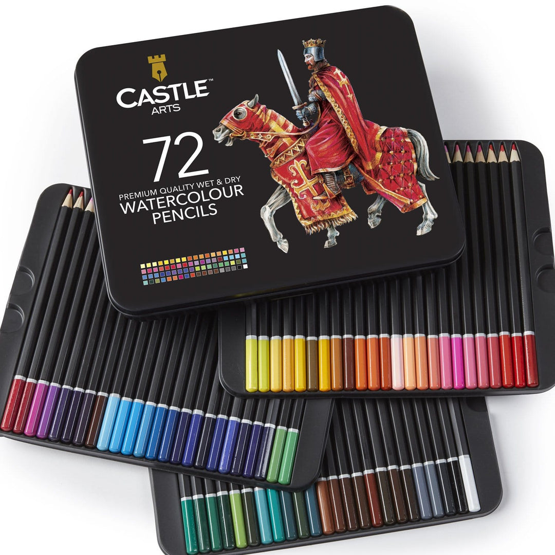Castle Art Supplies 72 Colored Pencils Zip-Up Set for Adults Kids Artists, for