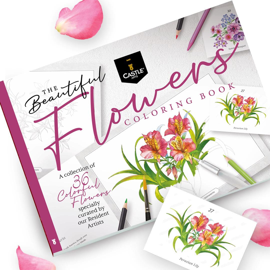 36 Page Beautiful Flowers Colouring Book
